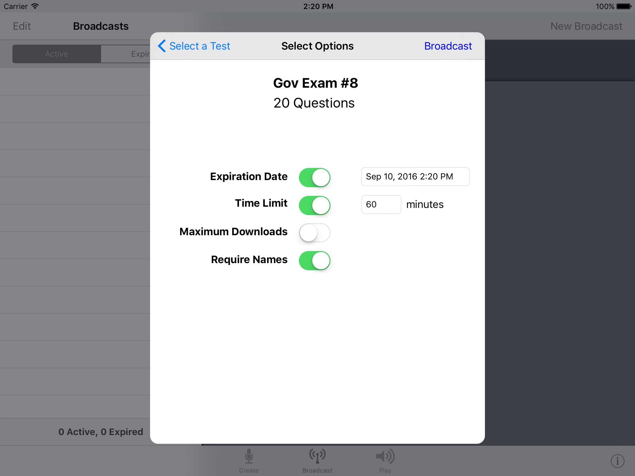 Audio Exam Creator screenshot 2