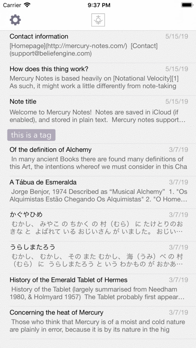 Mercury Notes screenshot1