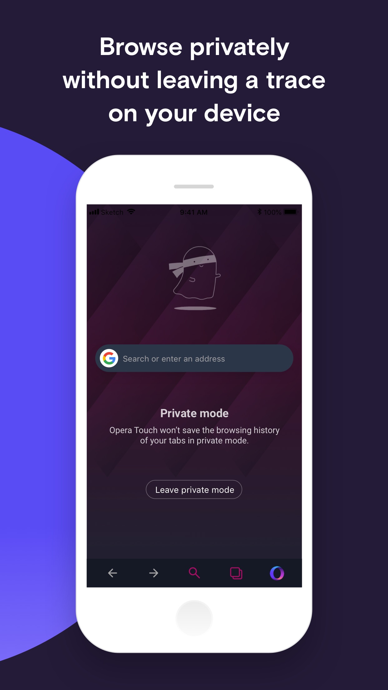 Screenshot do app Browser Opera Touch