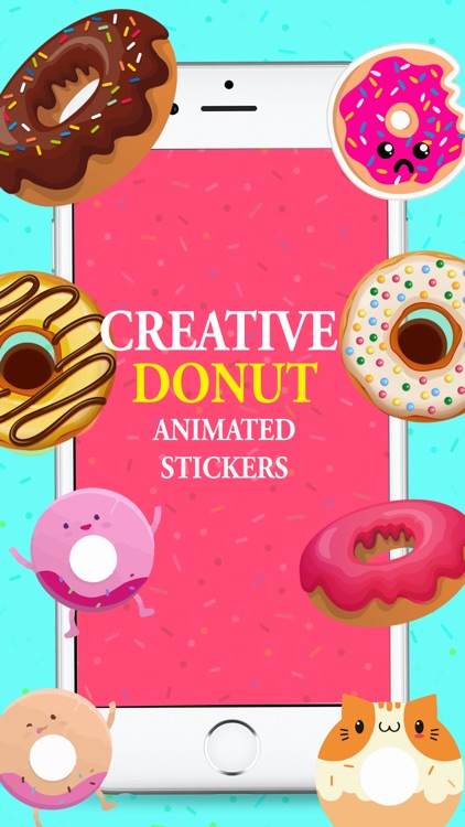 Animated Hipster Donut Sticker