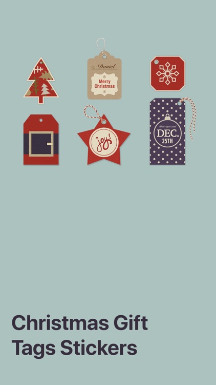 Christmas gift tags stickers