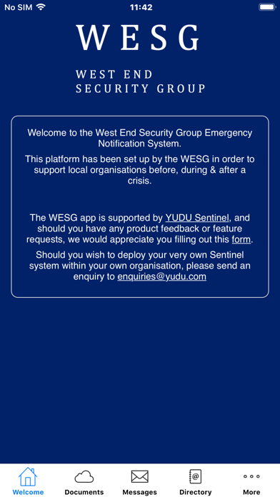 WESG Crisis Management App screenshot 2