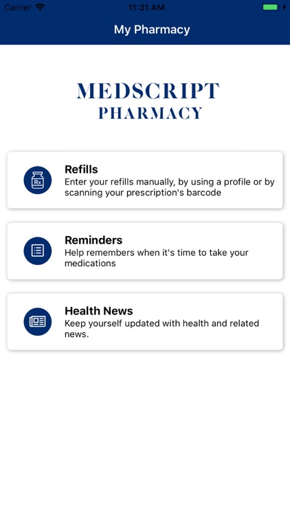 MedScript Pharmacy App