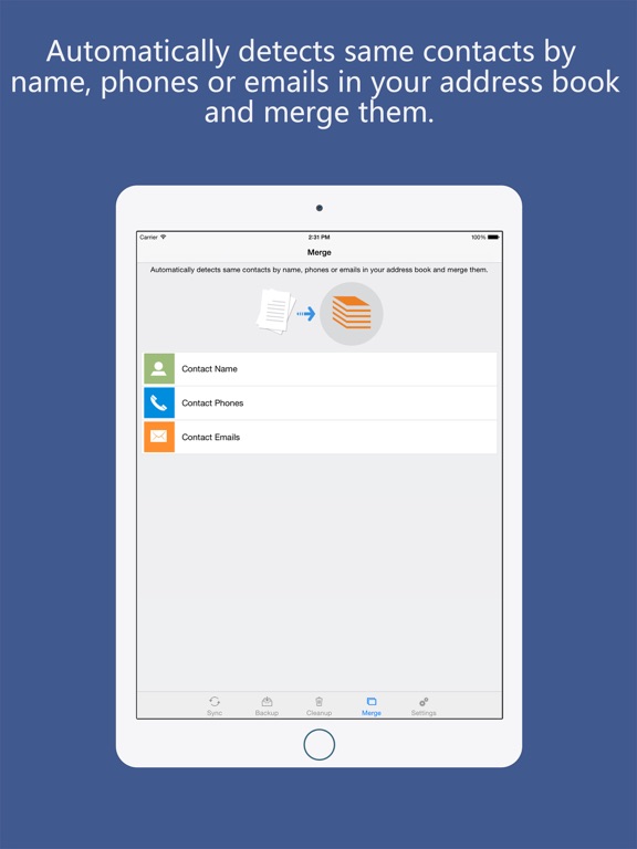 Contacts Sync, Backup & Clean screenshot 4