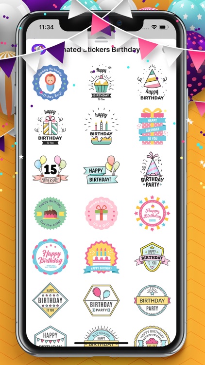 Animated Stickers Birthday screenshot-5