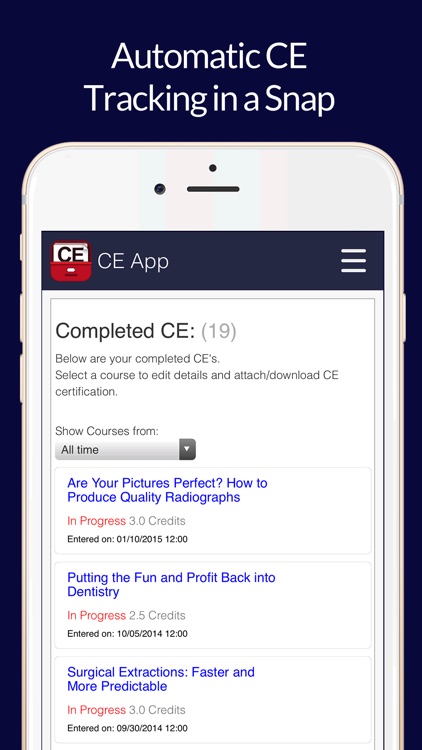 CE App - Find & Track CE/CME