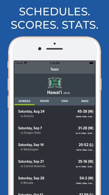 Hawaii Football Schedules screenshot-0