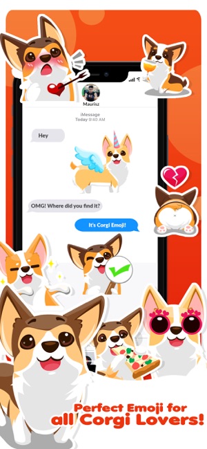 Welsh Corgi Emojis Dog Sticker