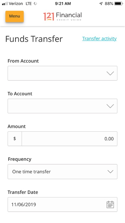 121 Financial Mobile Banking