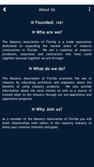 Masonry Association of FL screenshot 4