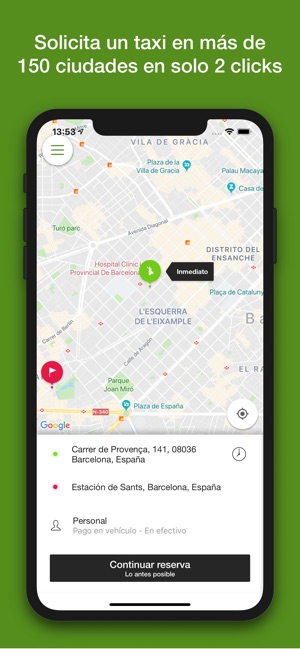 Taxi Ecologic Barcelona App