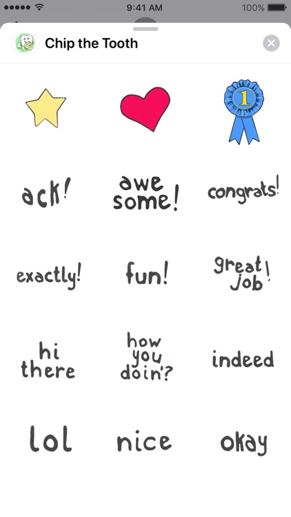 Chip the Tooth cute stickers