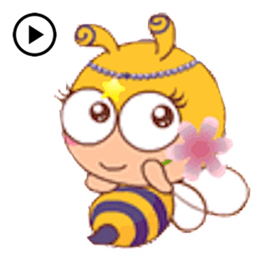 Bibi The Cute Bee Sticker icon