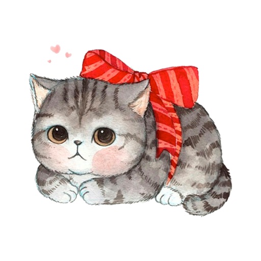 Gray cat sticker
