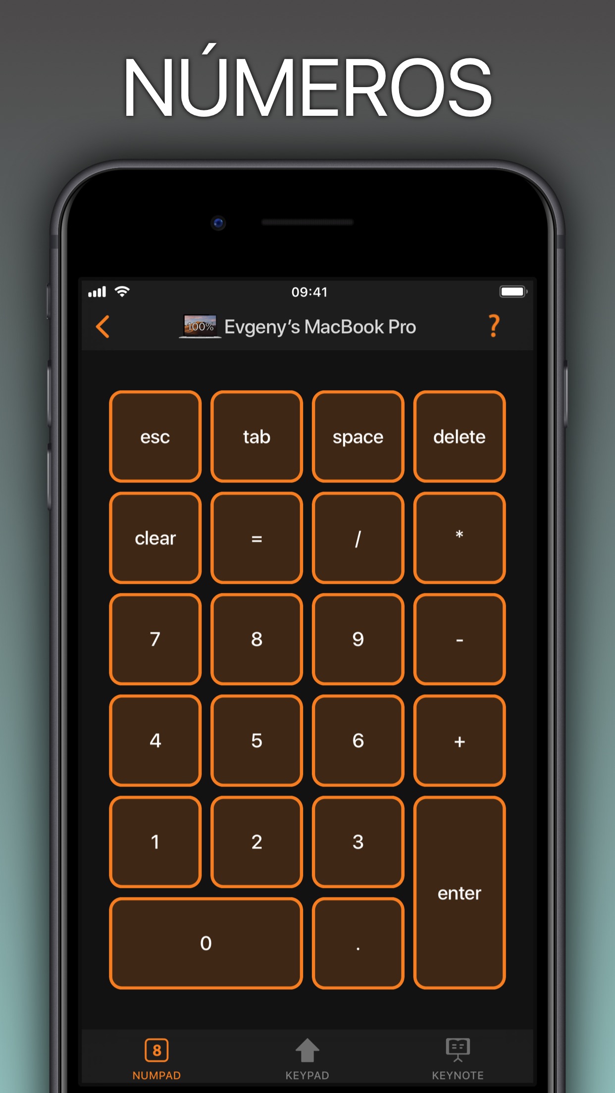 Screenshot do app NumPad, KeyPad remote keyboard