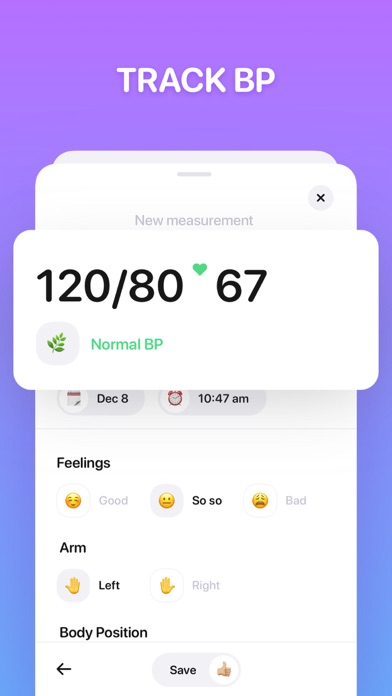 Blood pressure app+ screenshot 2