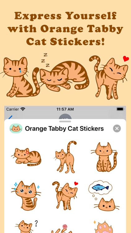 Orange Tabby Cat Stickers