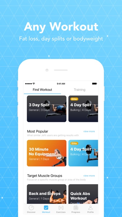 JEFIT Workout - Free personal exercise trainer & Gym Log screenshot