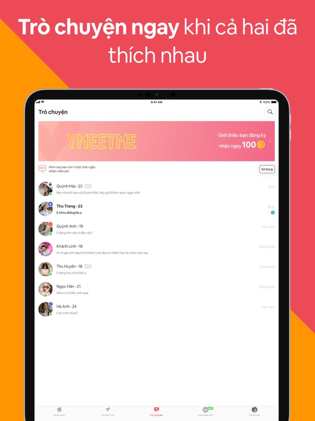 YmeetMe: Chat hẹn hò, kết bạn