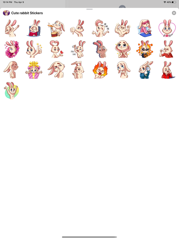 Screenshot #6 pour New Lovely Rabbit Stickers HD