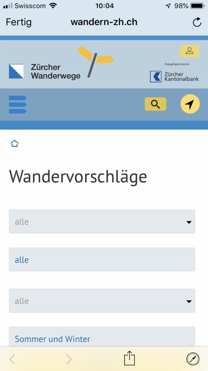 ZH-Wanderwege screenshot-3