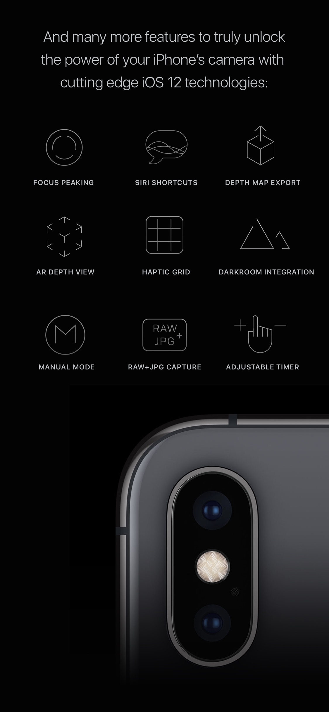 Screenshot do app Halide Camera