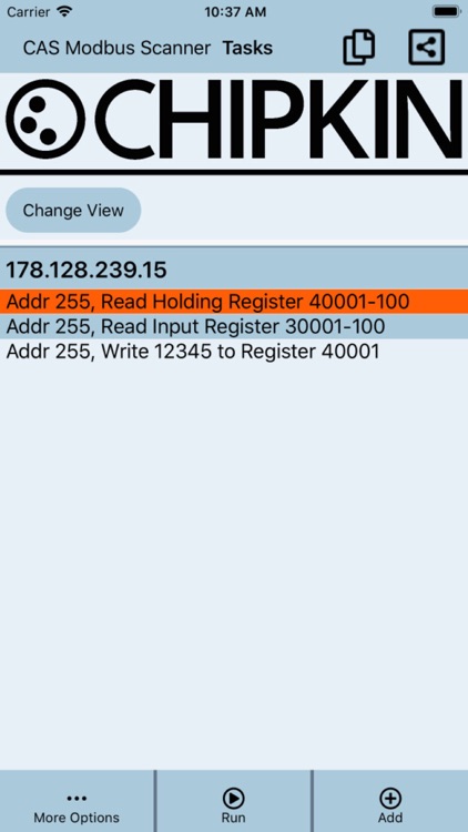 CAS Modbus Scanner