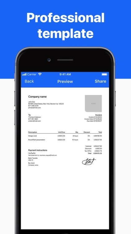 Invoice maker app – invoicing screenshot-3