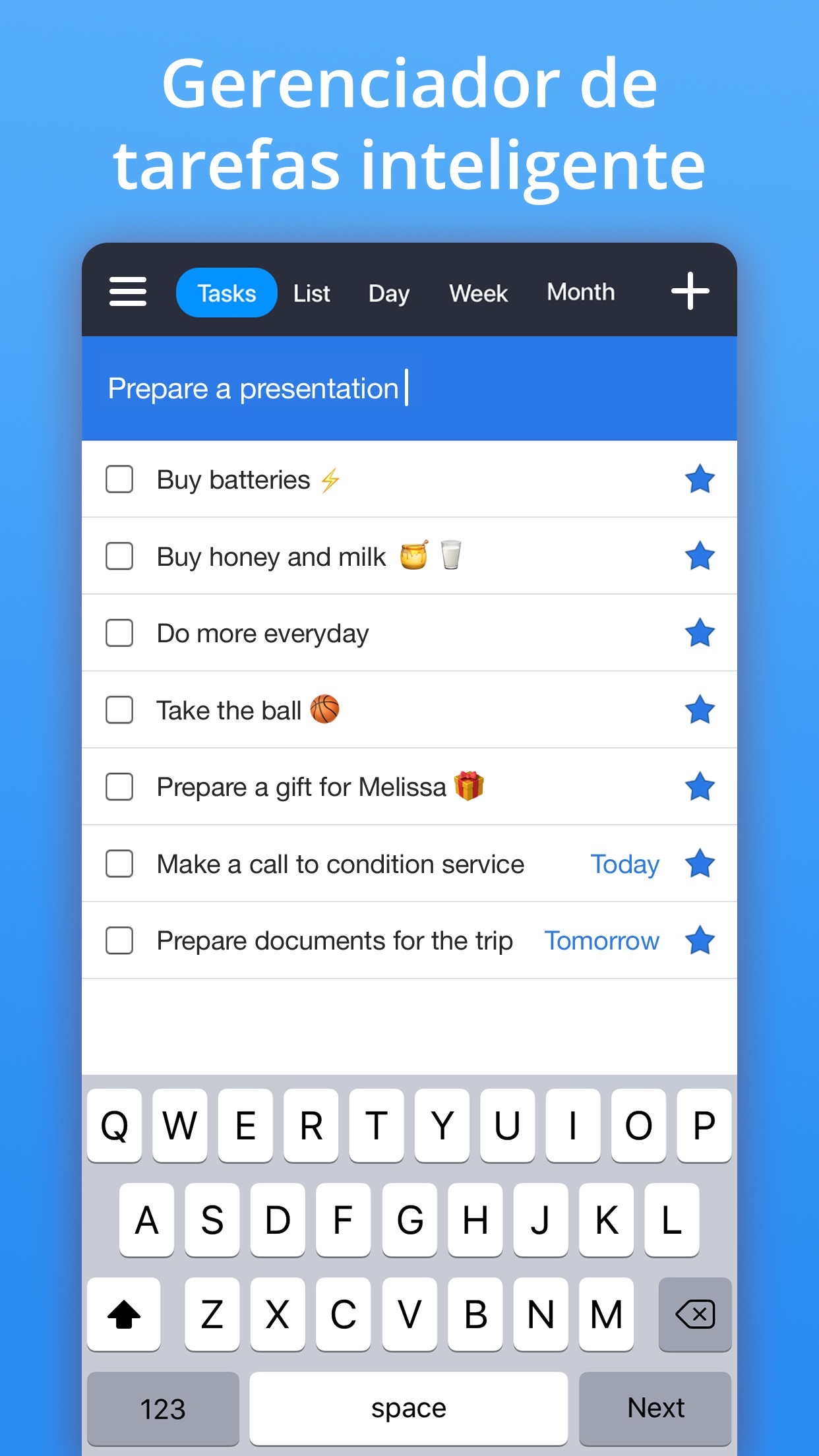 Screenshot do app Calendars da Readdle
