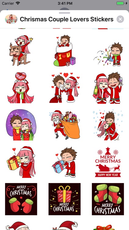 Christmas Couple Lover sticker