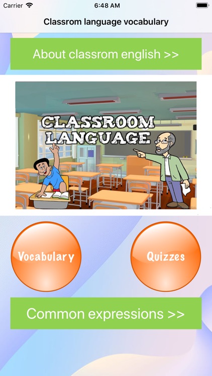 English Classrom language