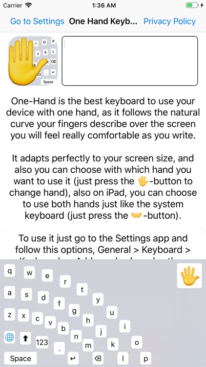 One-Hand Keyboard screenshot-1