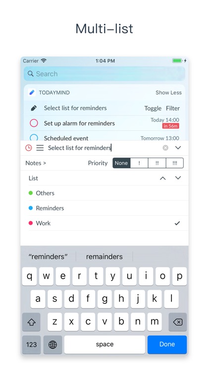 TodayMind - Reminders Widget