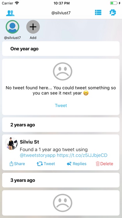 TweetStory - Daily past tweets screenshot-6