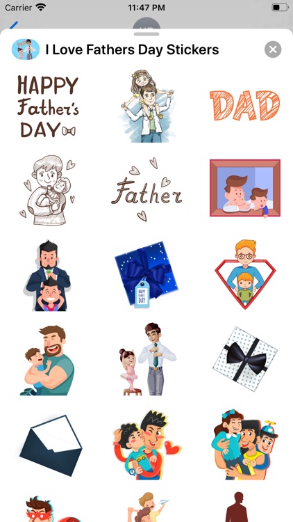 I Love Father’s Day Stickers