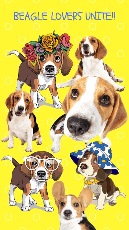 Beagle Fun Emoji Stickers