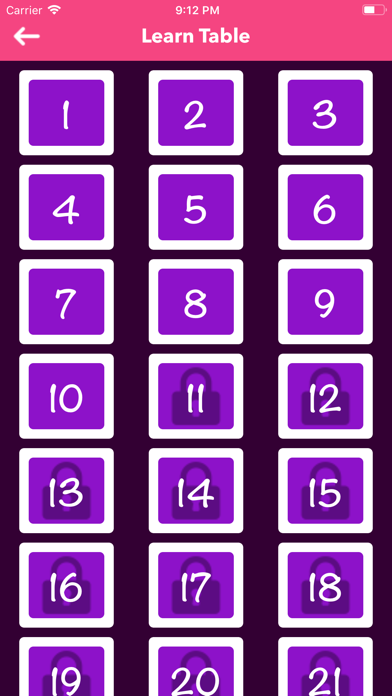 LearningTable - Times Table screenshot 2