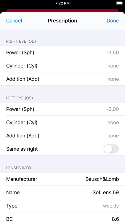 Contact Lenses Tracker Premium screenshot-3
