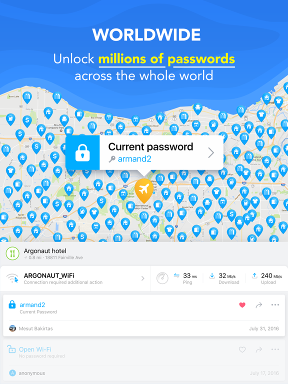 WiFi Map Pro - Passwords for free Wi-Fi. Good alternative for roaming screenshot