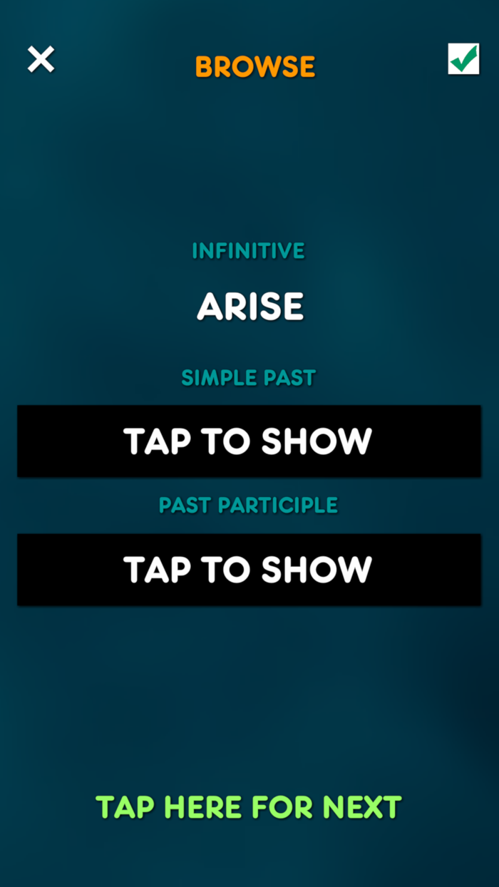 English Irregular Verbs Test