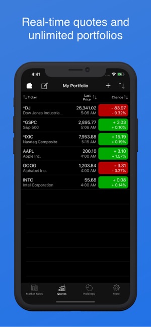 My Stocks Portfolio & Widget