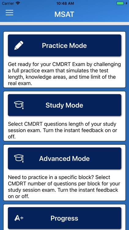 MSAT Practice Exam (CMDRT)