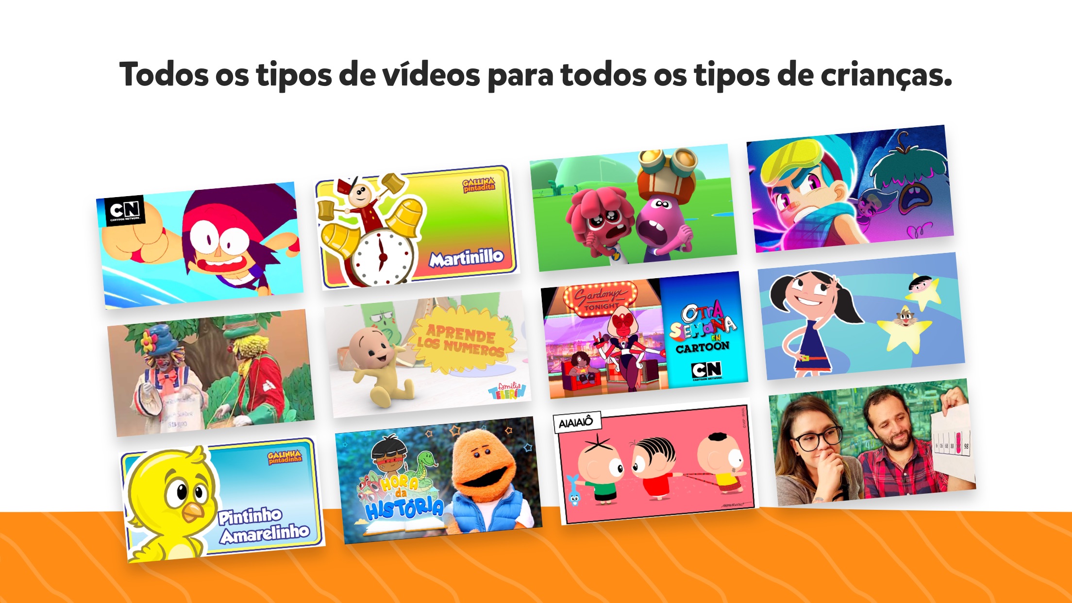 Screenshot do app YouTube Kids