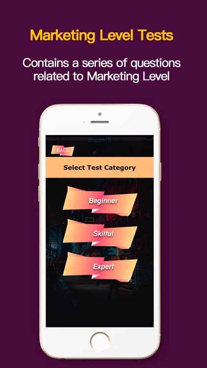 Marketing Level Tests