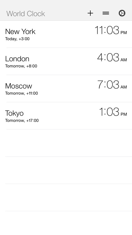 World Clock — Time Zone Widget