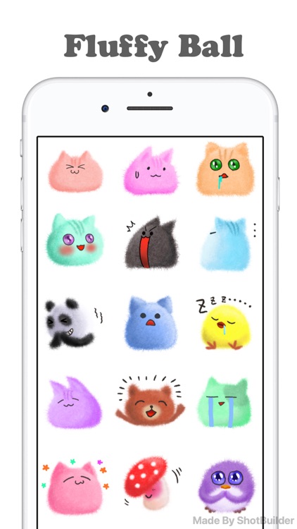 Fluffy Ball Kawaii Stickers