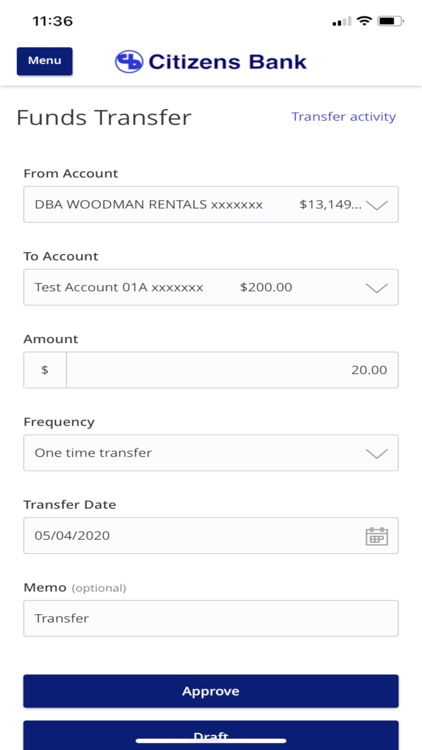 citizen bank business account