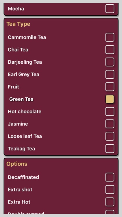 Coffee / tea list organiser screenshot-3