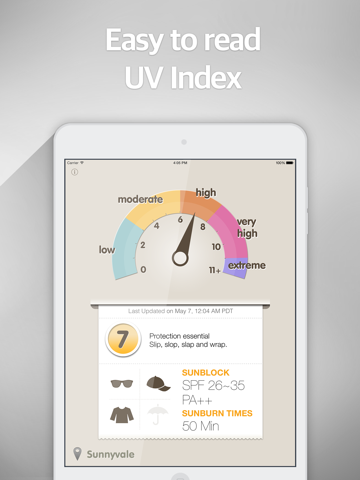 Скриншот из UVmeter - Check UV Index