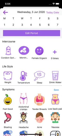 Game screenshot Period track app apk
